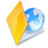 文件夹的Web黄色 Folder web yellow